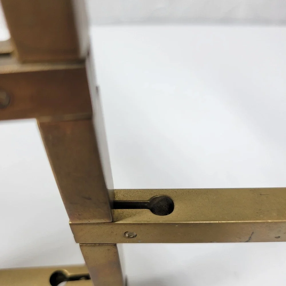 VTG Folding Brass Tapered Candle Holder Candelabra 6 Adjustable MCM Taiwan